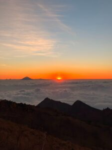 Sunset at senaru crater rim